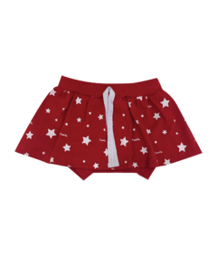 Short Saia Estrelas - Vermelha