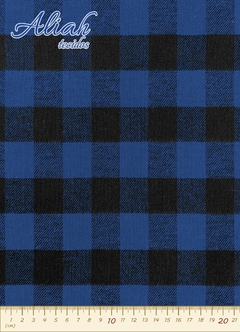 Tecido Flanelado Xadrez. Composição: 51% Poliéster 33% Algodão. 16% Viscose. Largura: 1,47m. Gramatura: 172 Gr/m².