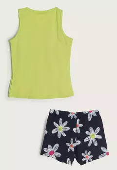 Conjunto Flores e Arco Íris Verde Limão - comprar online