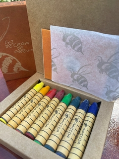 Giz de cera de abelha bastão 8 cores básicas - comprar online
