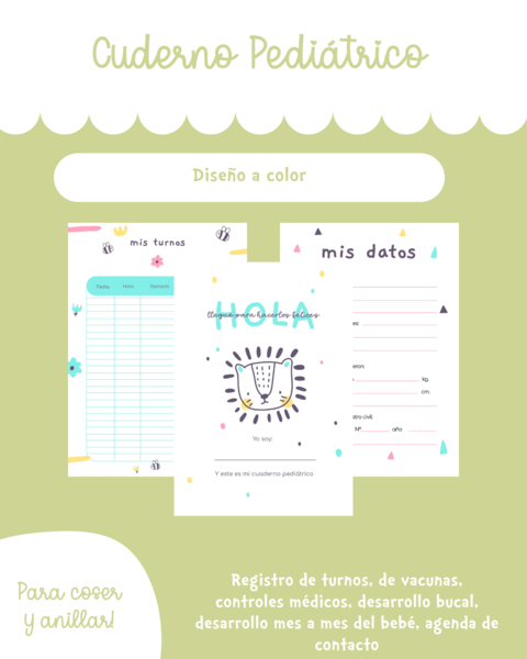 Cuaderno Pediátrico - Imprimible - color
