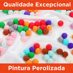 Pérola Craquelada 10mm - Pacote Com 50 Unidades - Diversas Cores