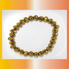 Fio Cristal Tamanho 8mm 28pçs Cod.009- Dourado pacote com 10pçs - comprar online