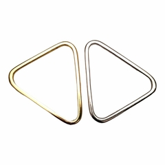 Fivela Metal Qualidade Zamak Modelo Triangulo Cor dourado ou prata pacote com 6pçs