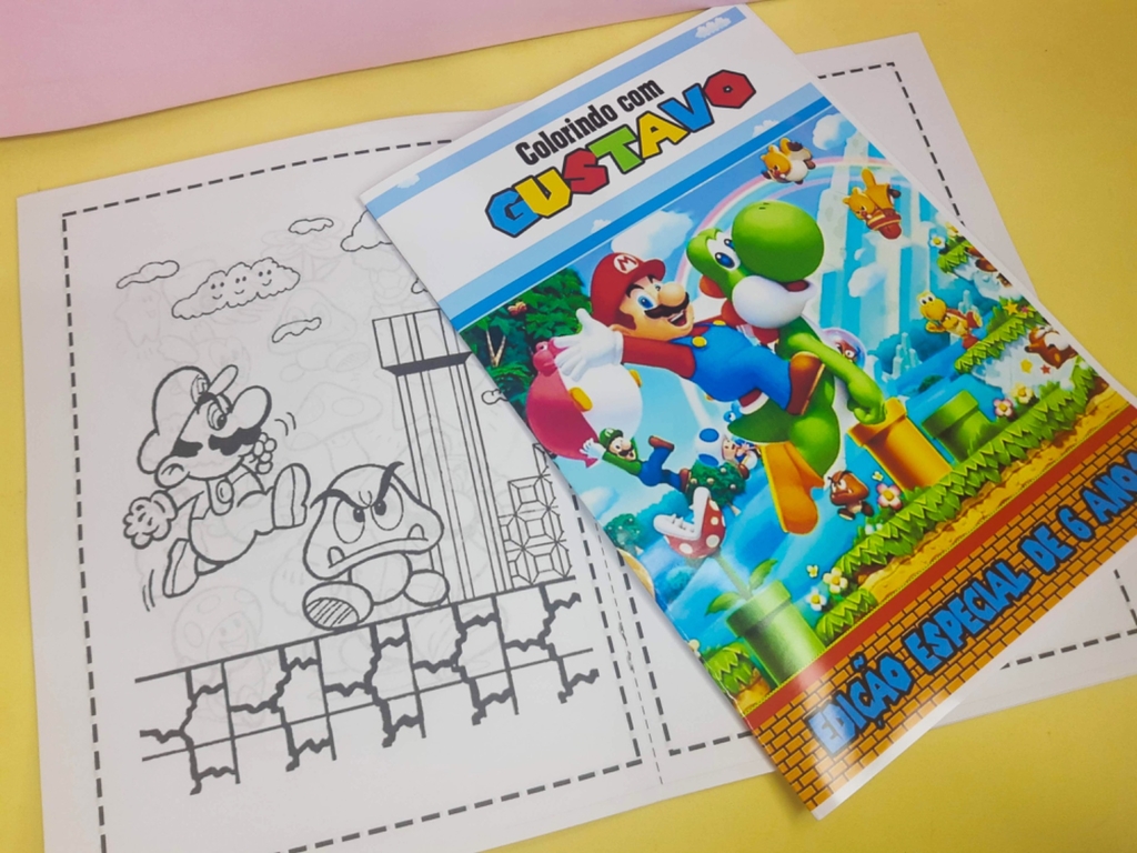 Pintar SONIC E SUPER MARIO BROS para criança em portugues aprenda com cores  e nomes 