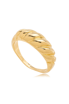 Anel Ondulado Banhado a Ouro 18k - comprar online