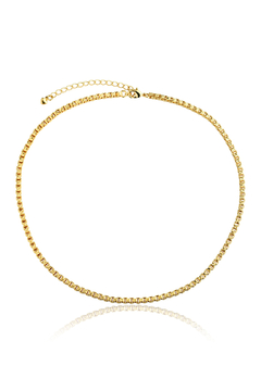 Choker Veneziana Diamantada Banhada a Ouro 18k - comprar online