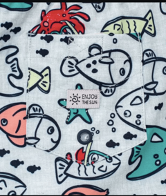 Malla "Poim" - Baby  - Gris con peces en internet