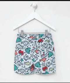 Malla "Poim" - Baby  - Gris con peces - comprar online