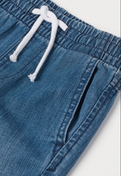 Jean "H&M" - Big boy - Jogger azul clásico, con puño y cintura elastizada - comprar online
