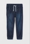 Jean "H&M" - Big boy - Jogger azul oscuro, con puño y cintura elastizada