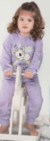 Pijama "Vintage" - Little girl - Lila con Koala