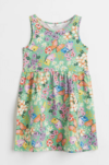 Vestido H&M - Little Girl - Verde con mariposas y flores