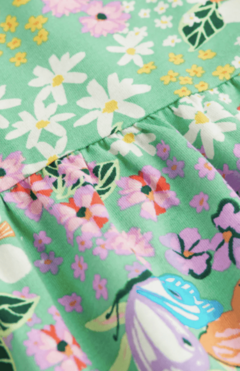 Vestido H&M - Little Girl - Verde con mariposas y flores en internet