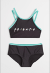 Malla "H&M" - Bikini , top + culotte negra "Friends"