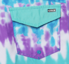 Malla "Hurley" - Surfer batik azul, verde, violeta y blanco - tienda online