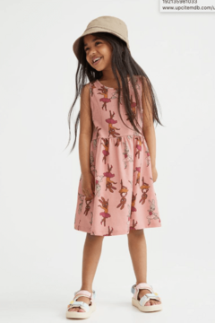 Vestido H&M - Little Girl - Rosa con conejas bailarinas en internet