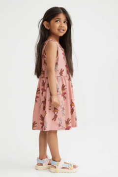 Vestido H&M - Little Girl - Rosa con conejas bailarinas - comprar online
