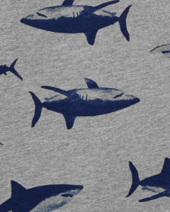 Pack x 2 musculosas "Carter´s" - Big Boy -Rayada azul marino y gris oscuro con tiburones - comprar online