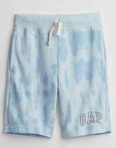 Short "Gap" - De algodón celeste batik con logo estampado