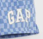 Short "Gap" - De algodón, cuadritos celestes con logo estampado - comprar online