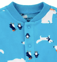 Osito "Carter´s", micropolar. - Turquesa con pingüinos, focas y osos polares - comprar online