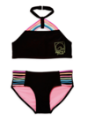 Malla "Justice" - Bikini negra con arco iris