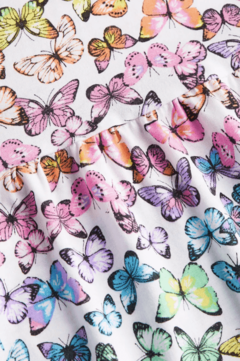 Vestido H&M - Big Girl - Blanco con mariposas de colores - comprar online