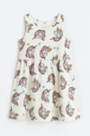 Vestido H&M - Little Girl - Blanco con unicornios pelo de colores