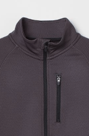 Campera "H&M" - Deportiva gris, dry fit, sin abrigo - comprar online