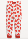 Pantalón "Old Navy". De micropolar con puño, gris con corazones