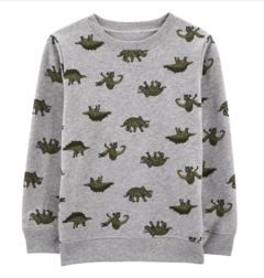 Buzo "Carter´s"- Gris con dinos, sin frisa