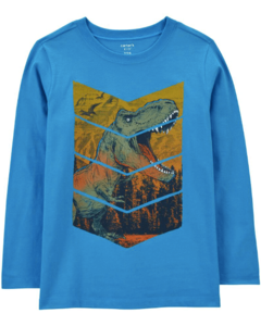 Remera "Carters" - Turquesa con dino grande