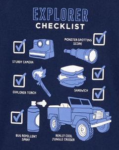 Remera "Carters" - Azul con "Explorer checklist! - comprar online