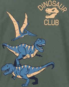 Remera "Carters" - Verde con "Dinosaur club" - comprar online