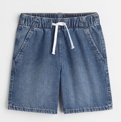 Short "H&M" - De jean clásico con cintura elastizada