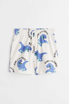 Short "H&M" - De algodón, blanco con dinos