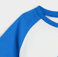 Remera "H&M" - Blanca y azul francia, corte wrangler - comprar online