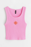 Musculosa H&M - Rosa de morley con bordado - De mujer!!