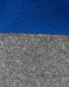 Conjunto "Carter´s" - 3 piezas chaleco micropolar + body manga larga rayado + pantalón azul - Lupeluz