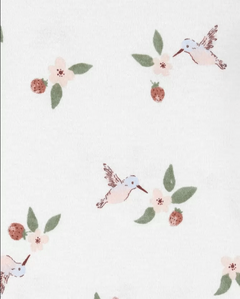 Bodies x 5 unidades - Rosa y blanco con frutillas y colibris - tienda online