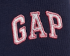 Jogging "Gap" - De algodón con frisa, azul con logo estampado blanco y rosa - comprar online