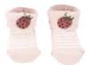 Medias "Carter´s" - Escarpin rosa clarito con rayitas blancas y frutilla