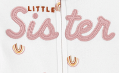 Osito "Carter´s", algodón, blanco arcoiris "Little Sister" - comprar online