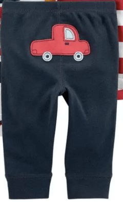 Conjunto "Carter´s" - 3 piezas rojo, blanco y azul con pantalón auto en la cola - comprar online