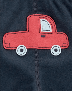 Conjunto "Carter´s" - 3 piezas rojo, blanco y azul con pantalón auto en la cola