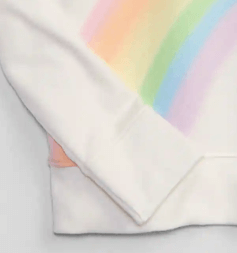 Buzo "Gap". Nueva colección!! Blanco arco iris con logo estampado, sin frisa en internet