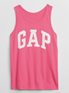 Musculosa "Gap" - Fucsia con logo estampado con brillitos en blanco