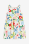 Vestido H&M - Blanco con flores grandes de colores