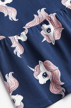 Vestido H&M - Azul marino con unicornios en internet